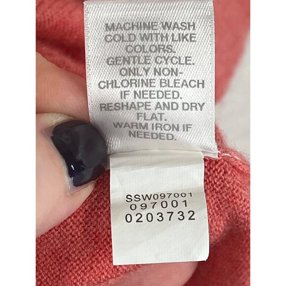 J. Jill Merino Wool 3/4 sleeve tunic sweater in coral, size L, EUC - Picture 4 of 9